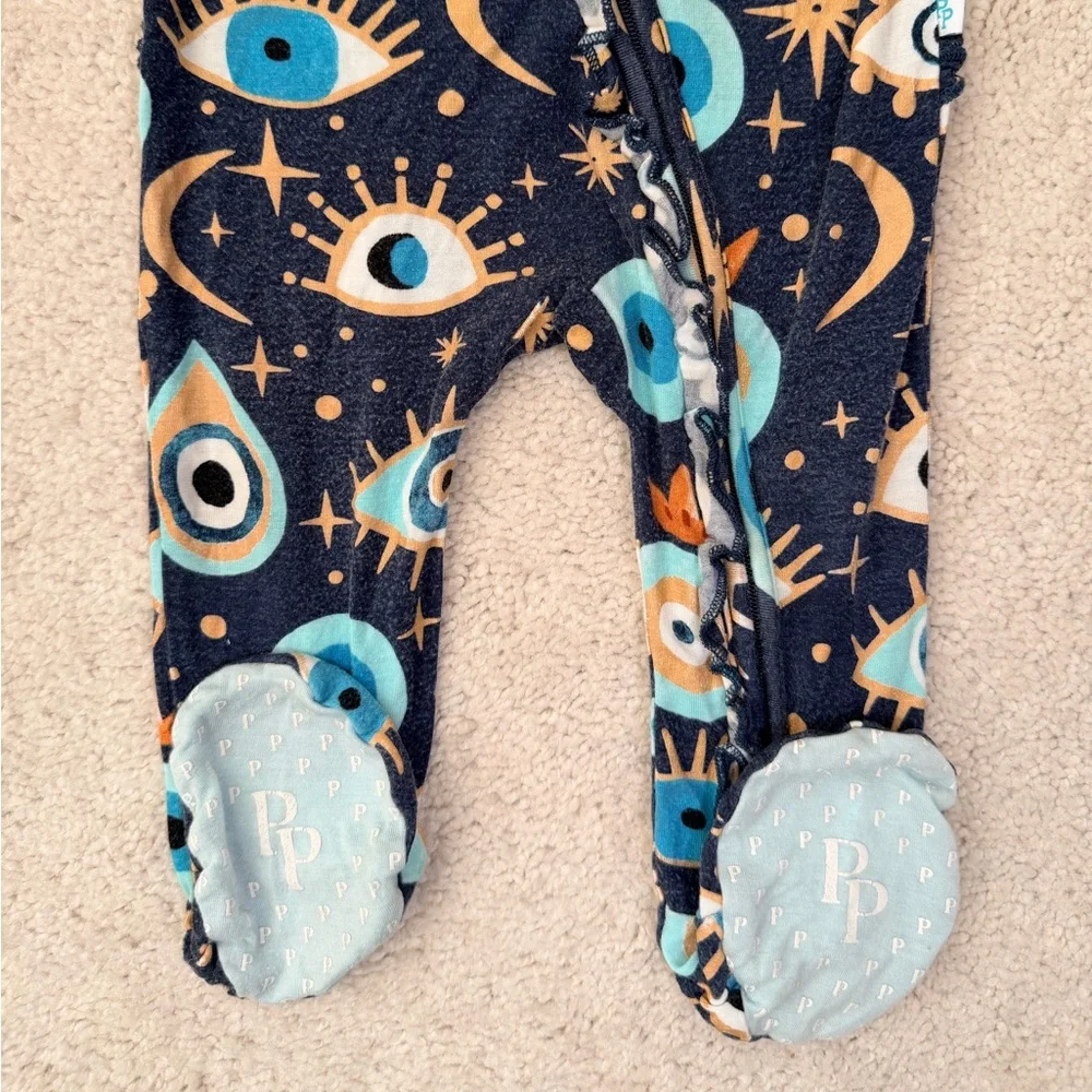 Posh Peanut “Fiona” Footie Ruffled Zippered One Piece - Picture 2 of 11